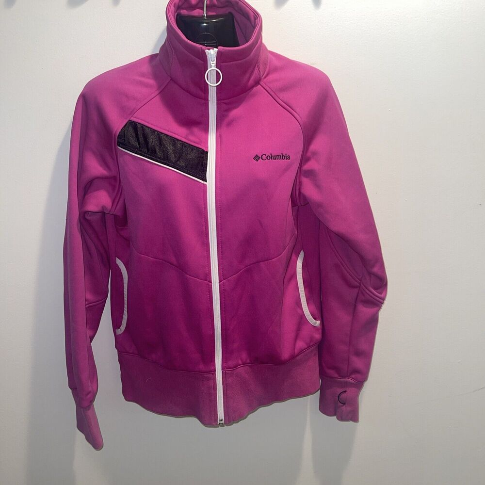 COLUMBIA PINK Interchange W/ POCKETS ZIP UP SWEATSHIRT Jacket Women’s Large